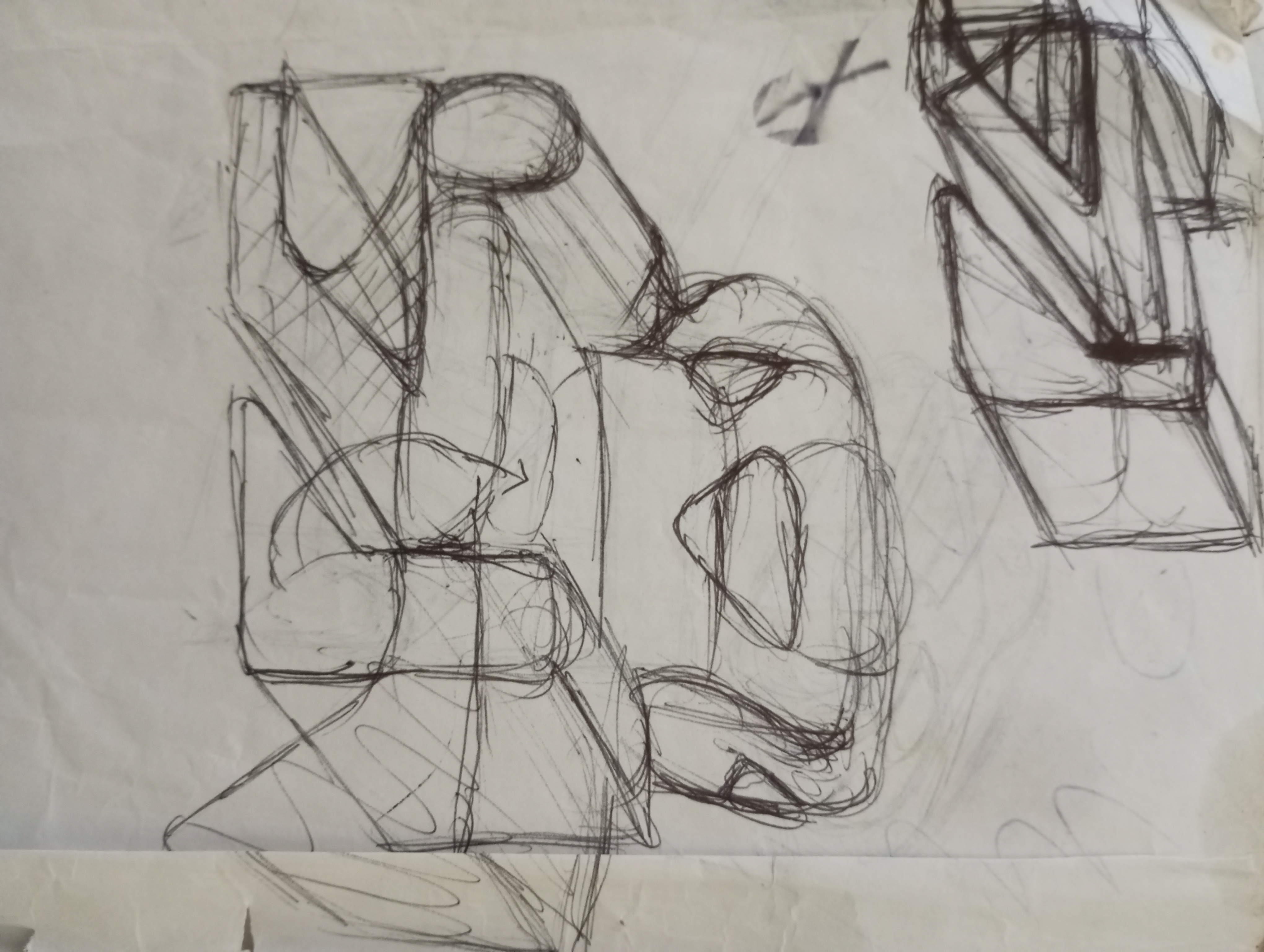 reclining couch sketch
